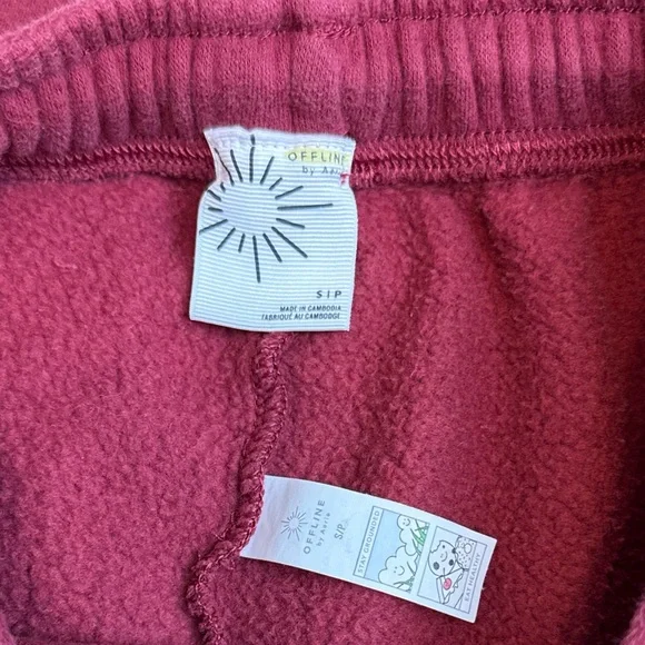 Aerie Offline Burgundy joggers sweatpants - Picture 3 of 6